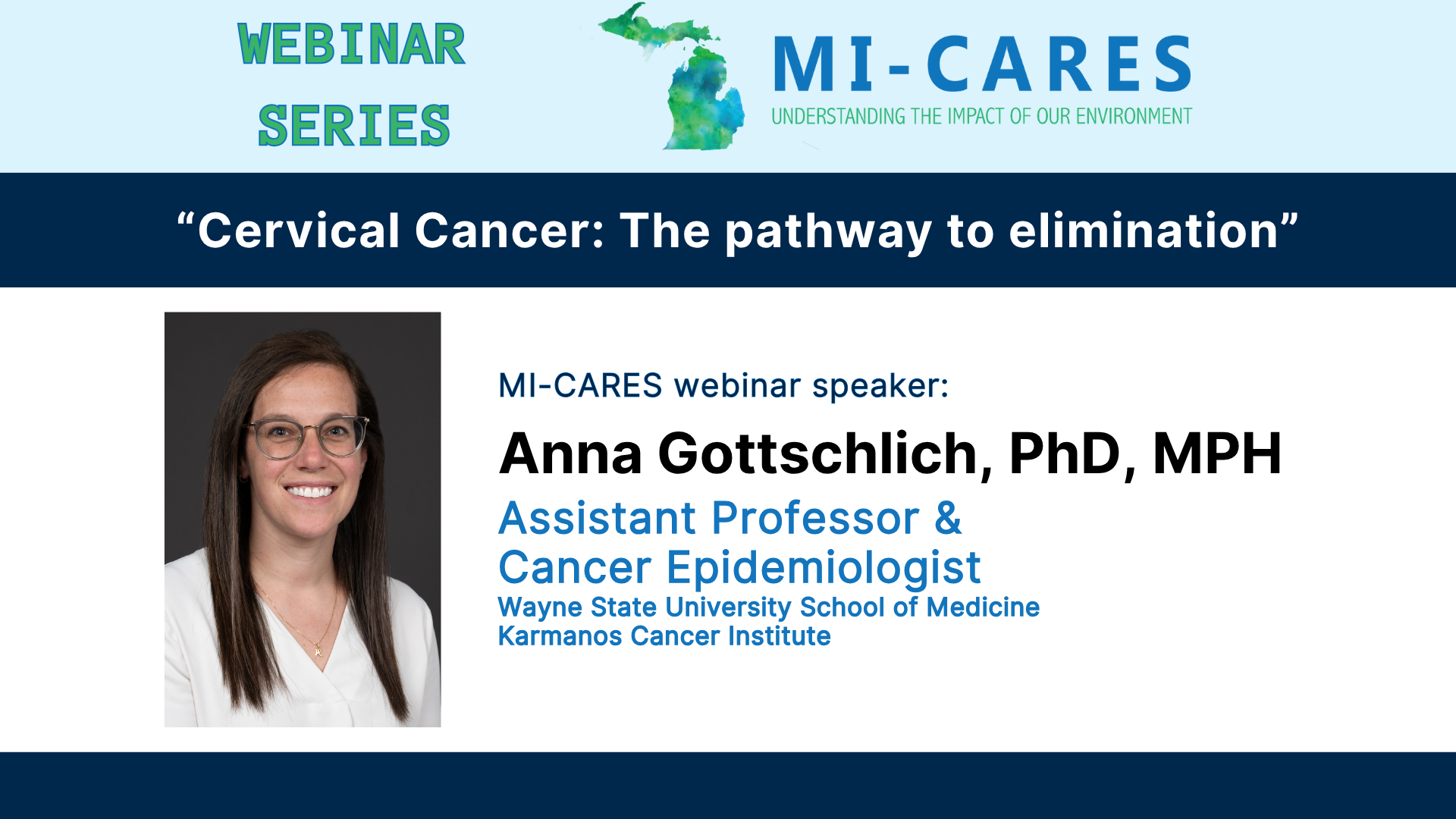 Video: "Cervical cancer: The pathway to elimination" with Anna Gottschlich, PhD, MPH teaser image